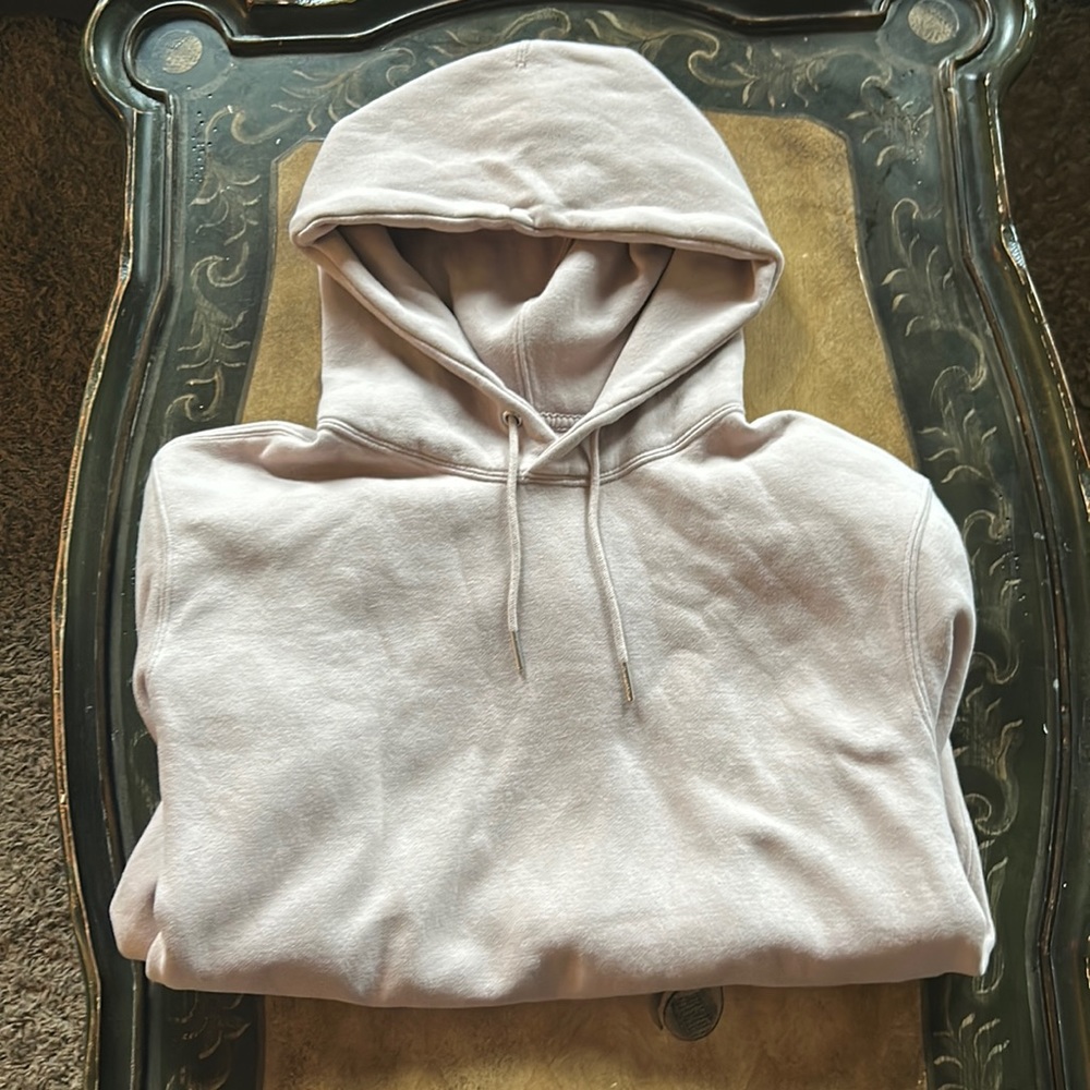 Abercrombie & Fitch large light pink logo hoodie